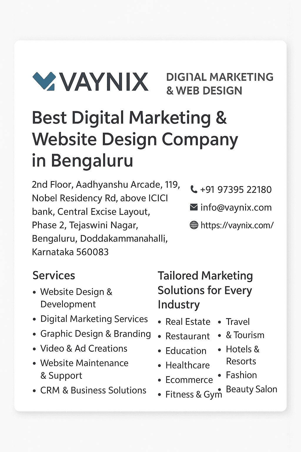 Vaynix Web Solutions